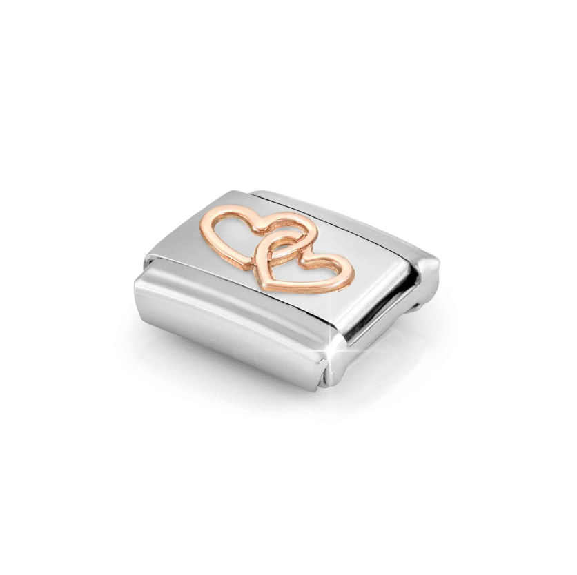 Nomination Hearts Intertwined 9ct Gold and Stainless Steel Composable Charm