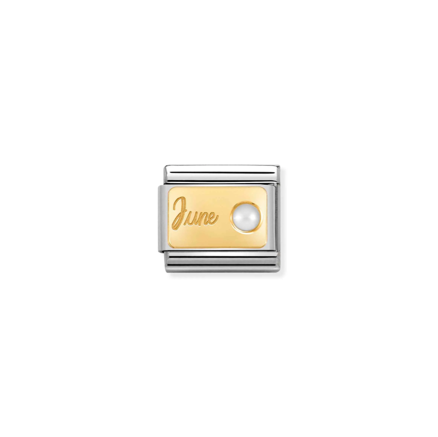 Nomination June Pearl 18ct Gold and Stainless Steel Composable Charm