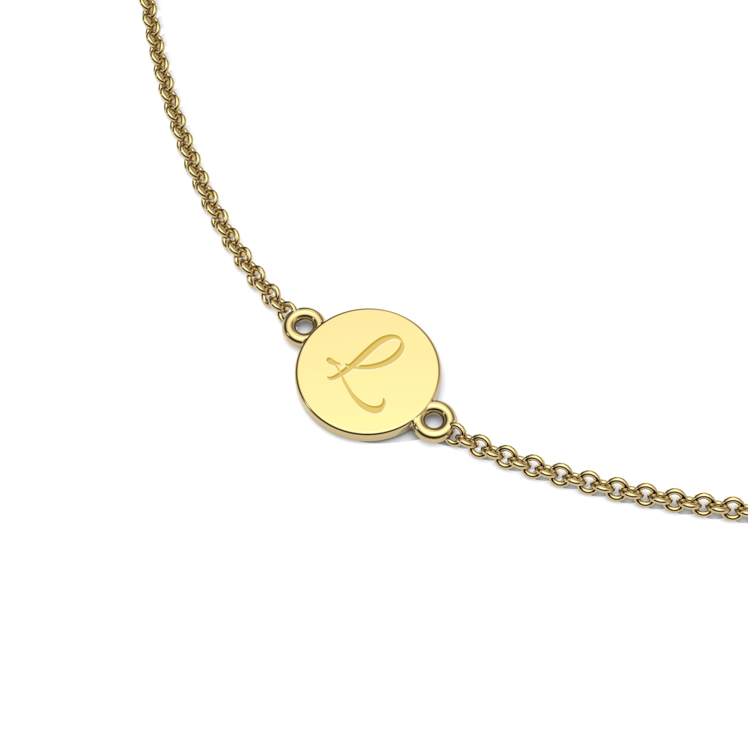 9ct Yellow Gold Engravable Mini Disc Necklace