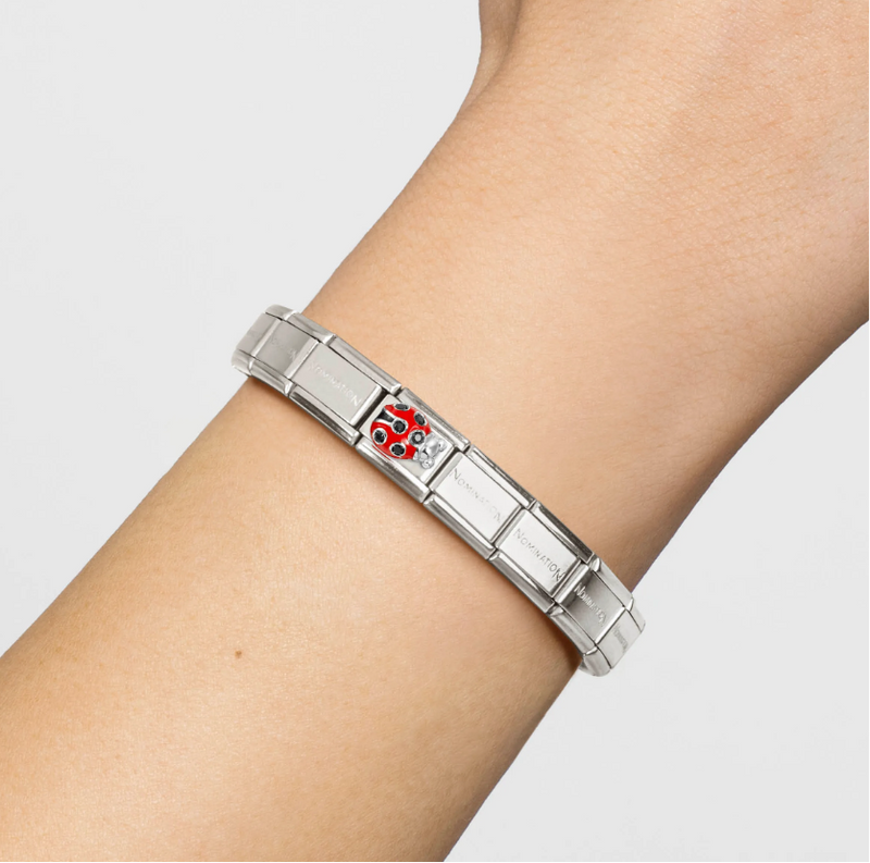 Nomination Ladybird with CZ Sterling Silver and Stainless Steel Composable Charm