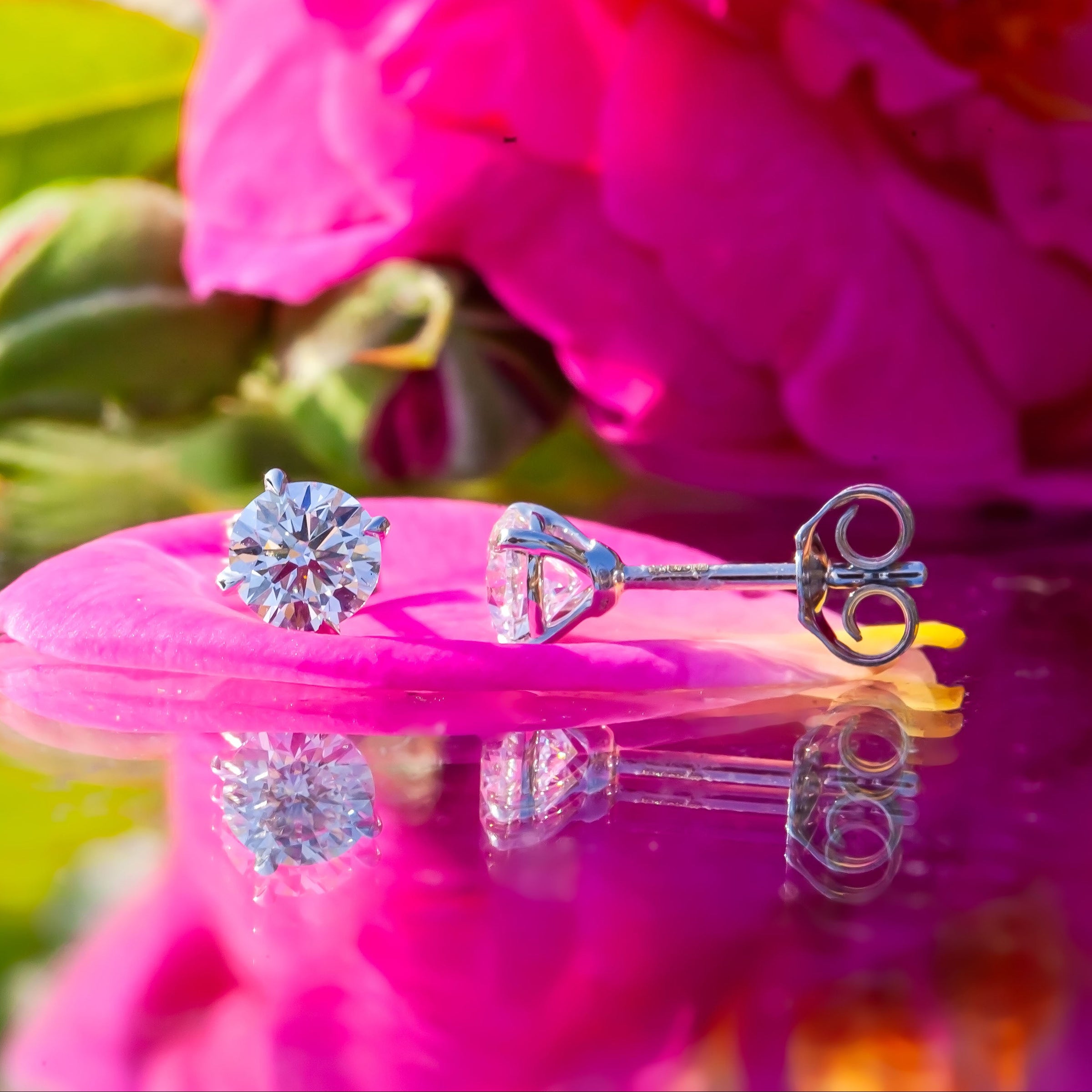 9ct White Gold 1.02ct Lab Diamond Stud Earrings