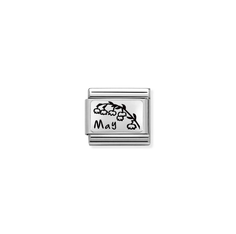 Nomination May Month Flower Sterling Silver and Stainless Steel Composable Charm