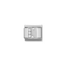 Nomination Letter N CZ Sterling Silver & Stainless Steel Composable Charm