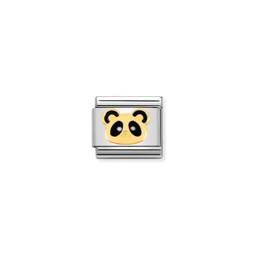 Nomination Panda Head 18ct Gold and Stainless Steel Composable Charm
