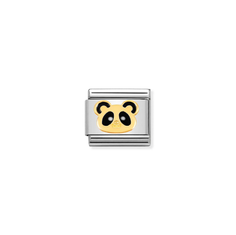 Nomination Panda Head 18ct Gold and Stainless Steel Composable Charm