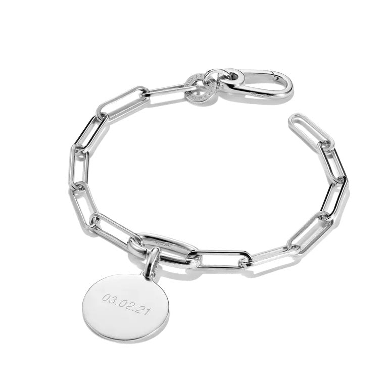 Thomas Sabo Sterling Silver Paperclip Connect Charm Bracelet