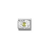 Nomination Peridot Heart Sterling Silver and Stainless Steel Composable Charm