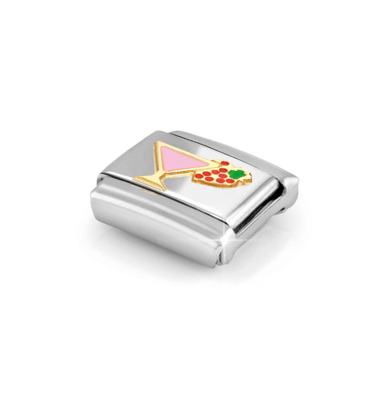 Nomination Pink Cocktail 18ct Gold and Stainless Steel Composable Charm