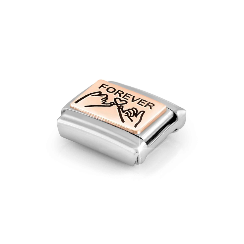Nomination Pinky Promise Forever 9ct Gold and Stainless Steel Composable Charm