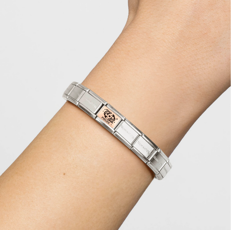 Nomination Zodiac Pisces 9ct Gold and Stainless Steel Composable Charm