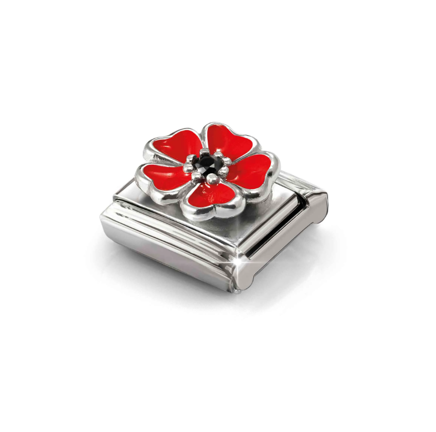 Nomination Poppy Sterling Silver and Stainless Steel Composable Charm