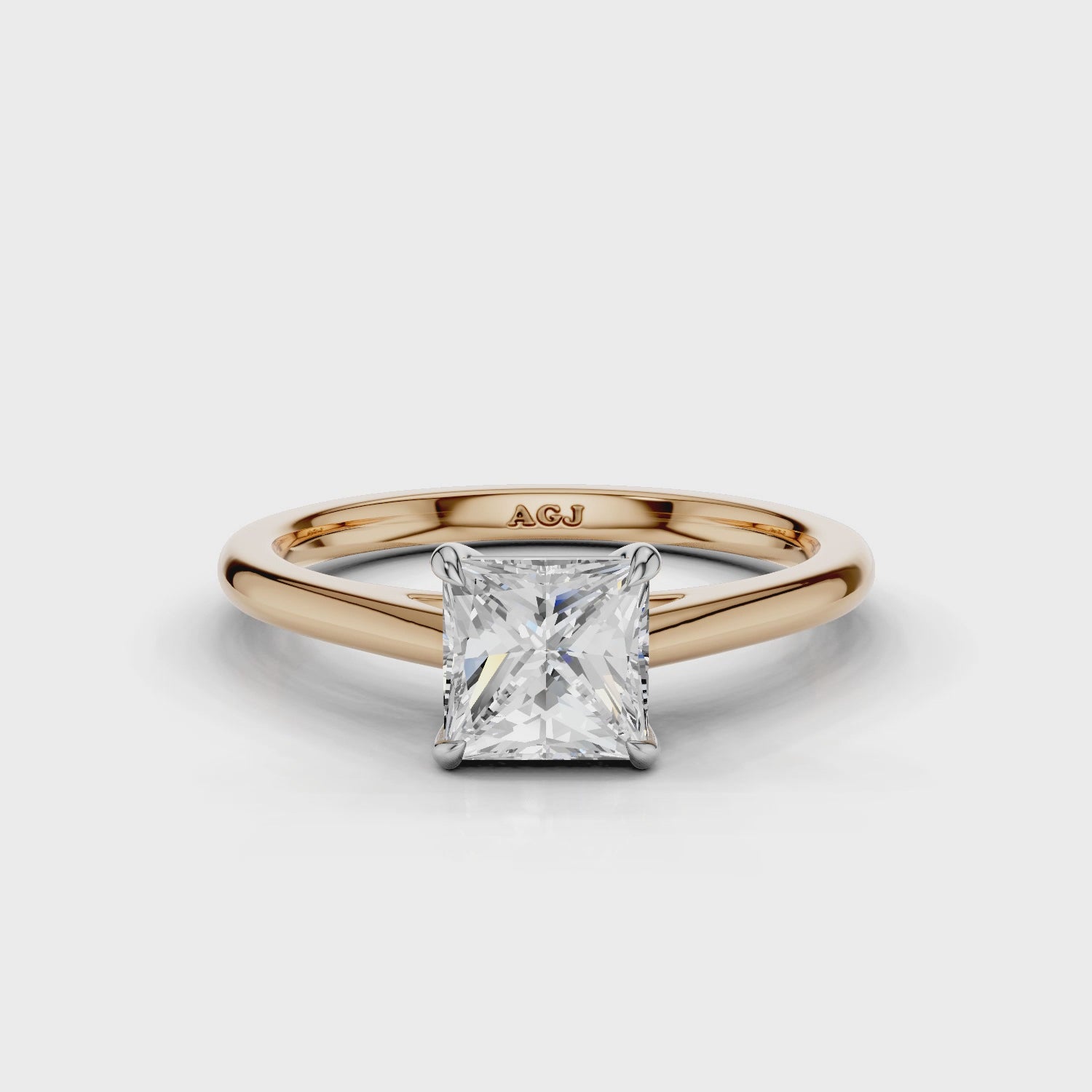18ct White and Rose Gold
