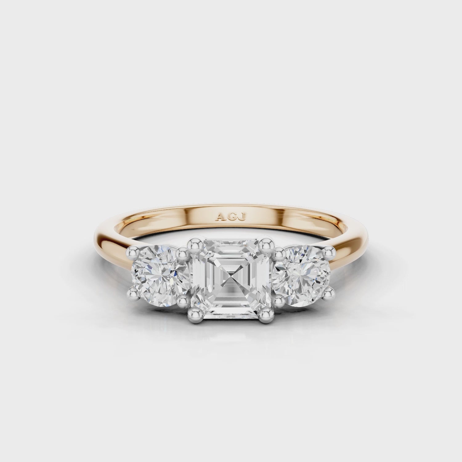 18ct White and Rose Gold
