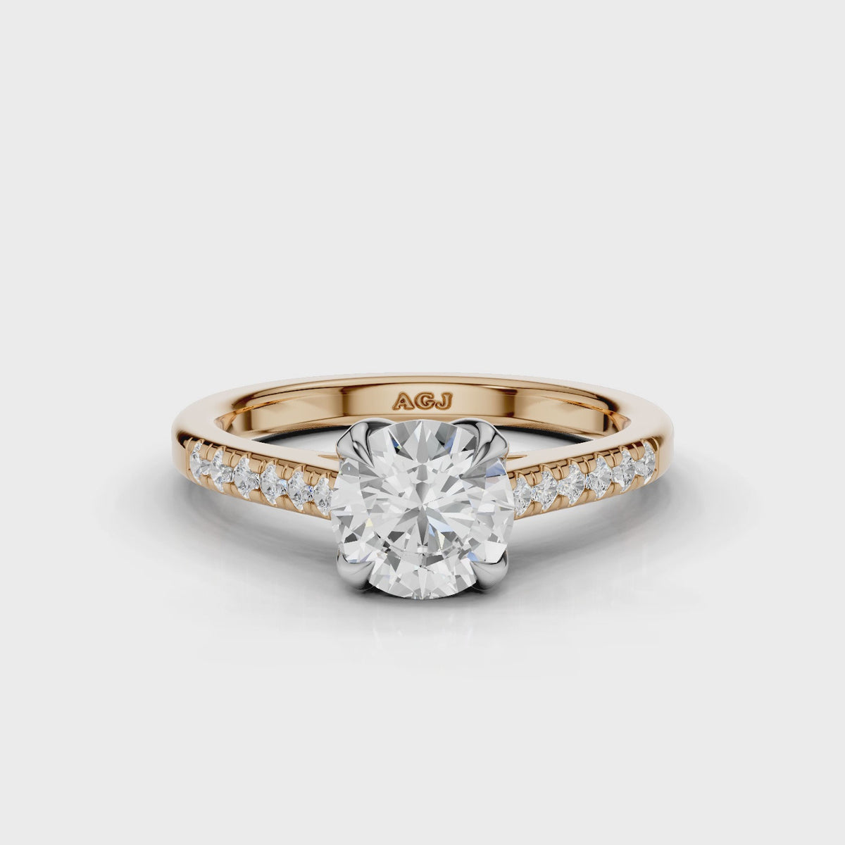 18ct White and Rose Gold