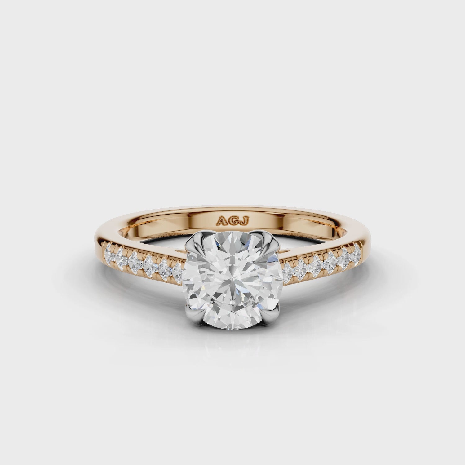 18ct White and Rose Gold