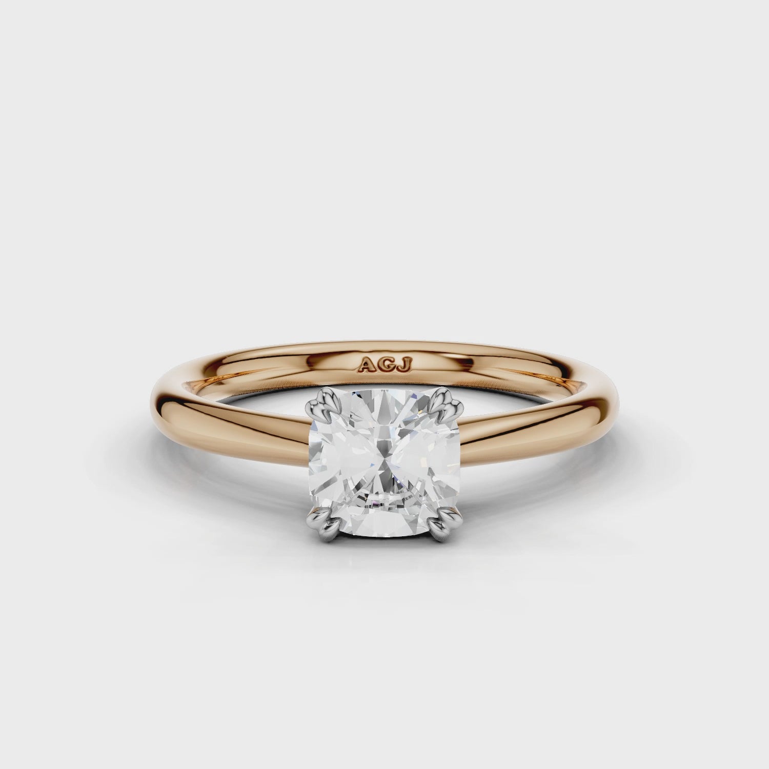 18ct White and Rose Gold