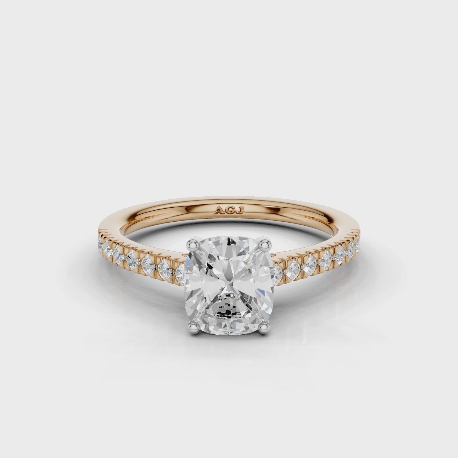18ct White and Rose Gold