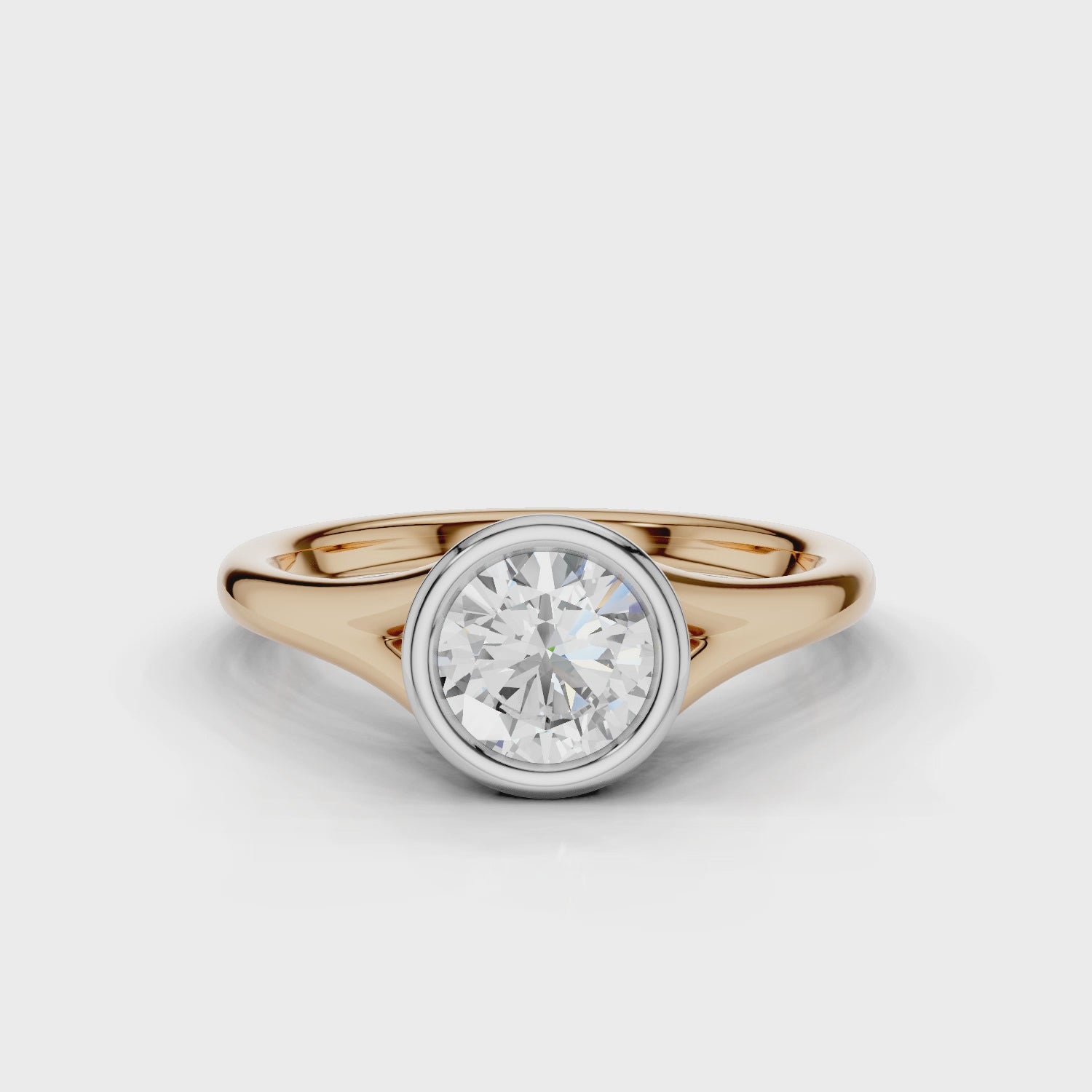18ct White and Rose Gold