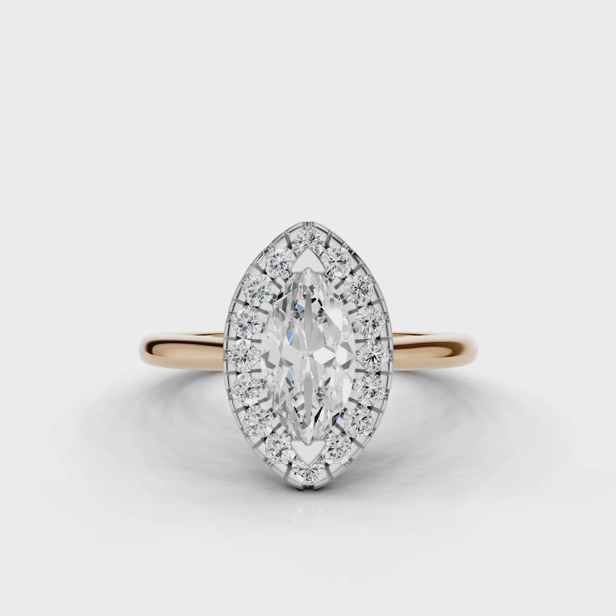 18ct White and Rose Gold