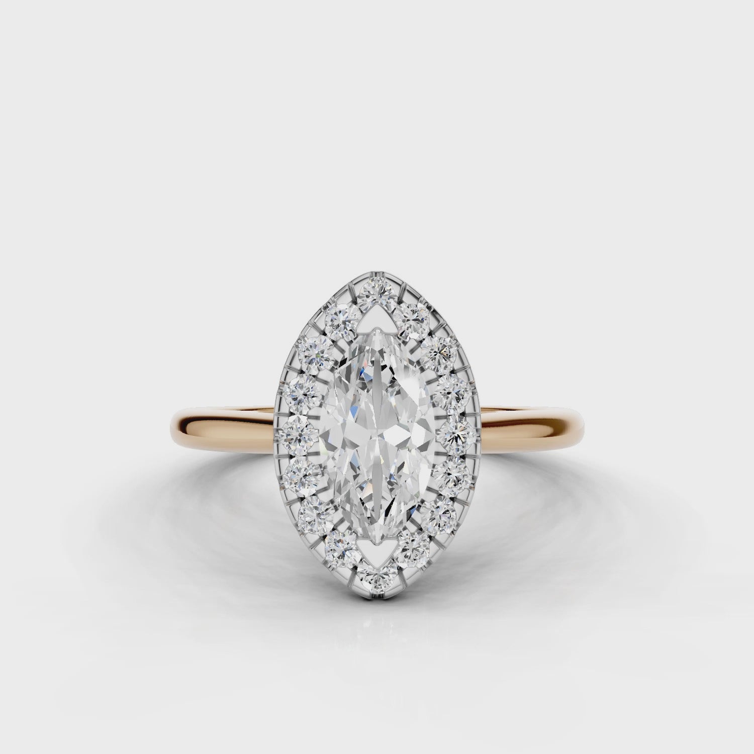 18ct White and Rose Gold