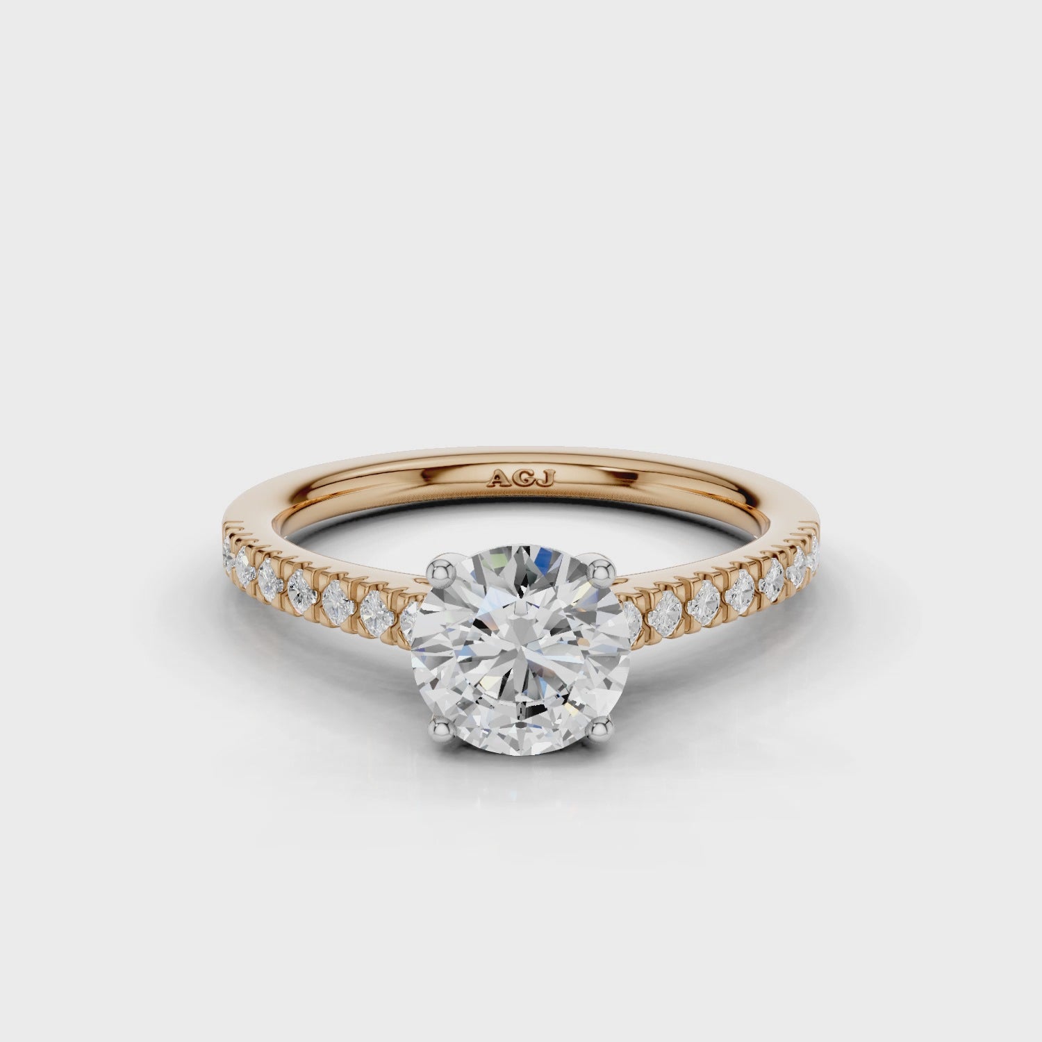 18ct White and Rose Gold