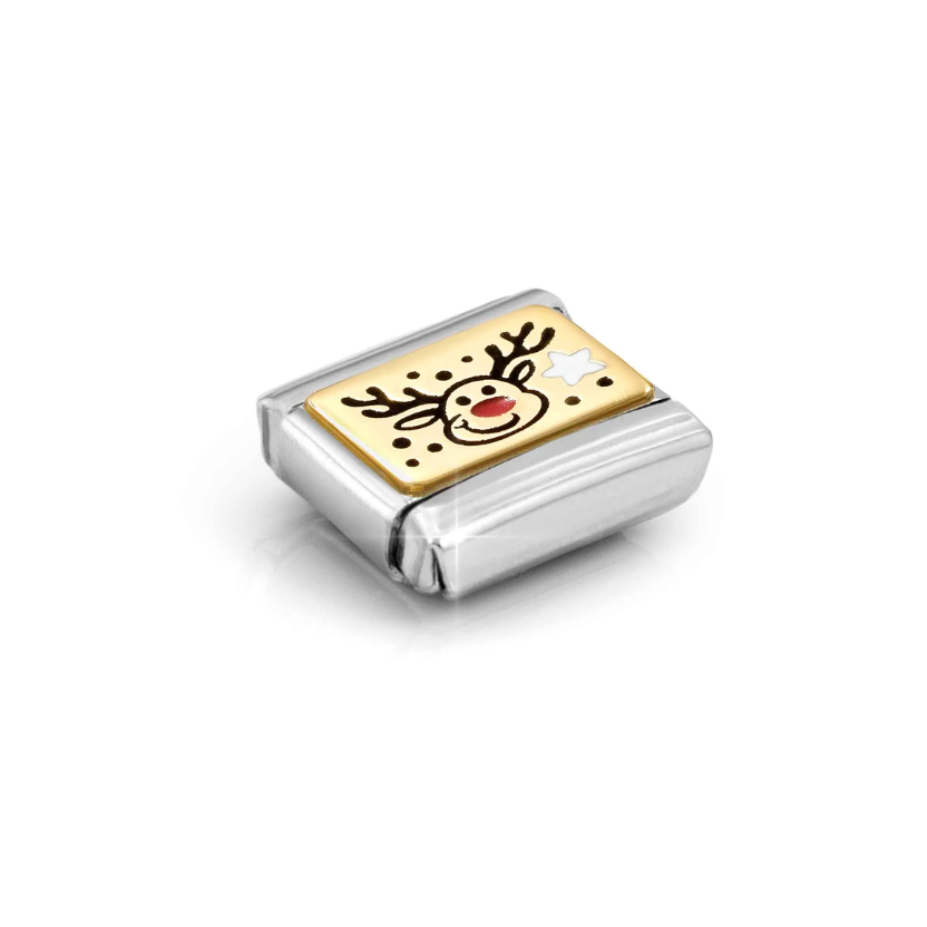 Nomination Reindeer 18ct Gold and Stainless Steel Composable Charm