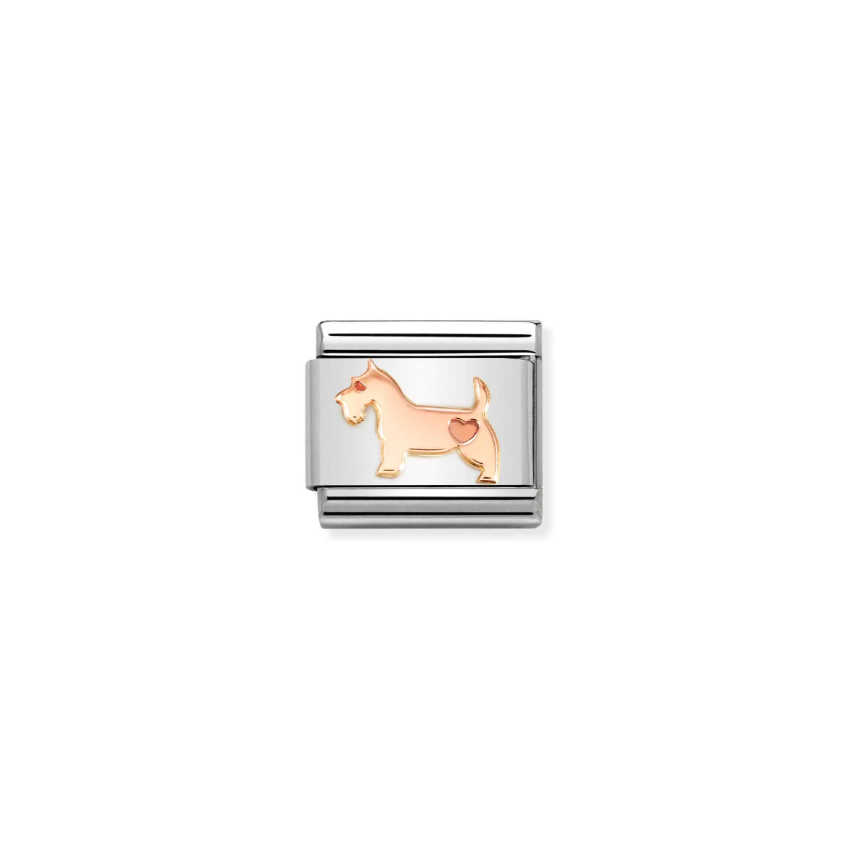 Nomination Dog 9ct Gold and Stainless Steel Composable Charm