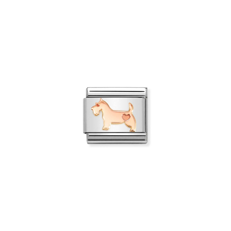 Nomination Dog 9ct Gold and Stainless Steel Composable Charm
