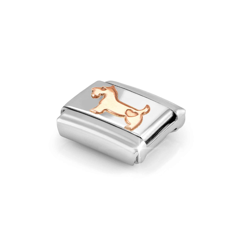 Nomination Dog 9ct Gold and Stainless Steel Composable Charm