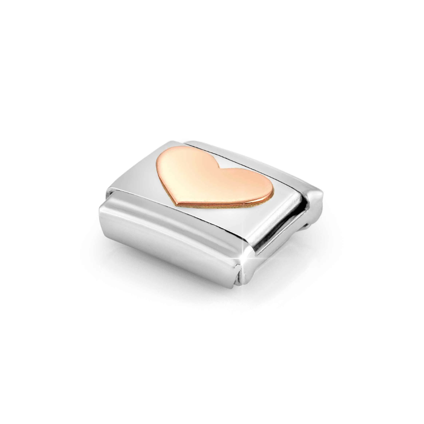 Nomination Heart 9ct Gold and Stainless Steel Composable Charm