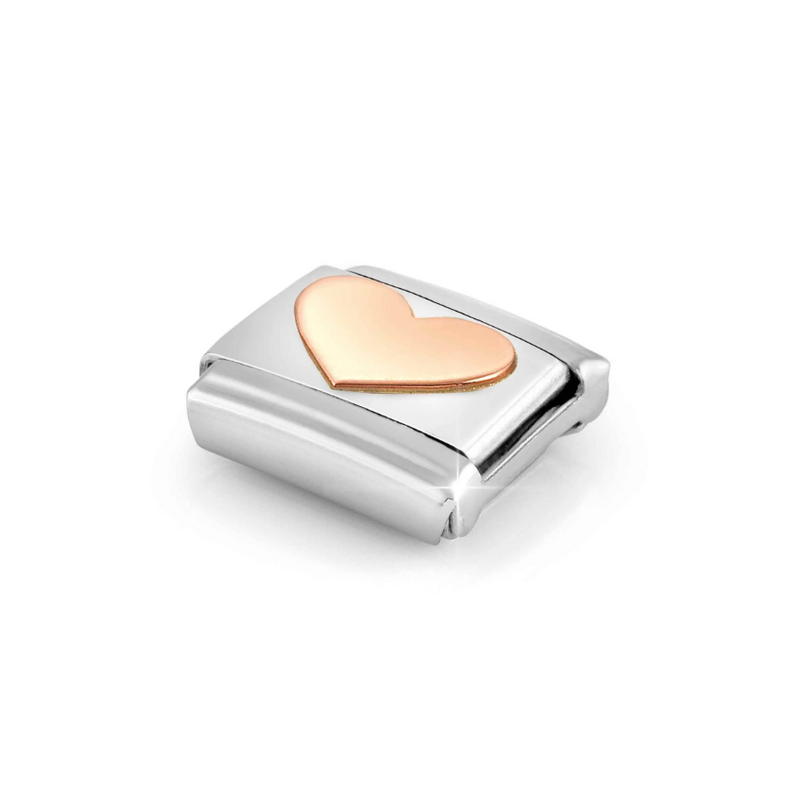 Nomination Heart 9ct Gold and Stainless Steel Composable Charm