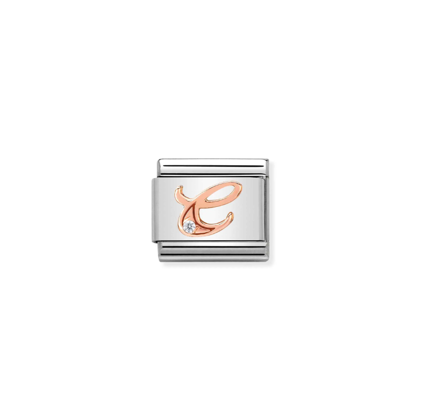 Nomination CZ Letter C 9ct Gold and Stainless Steel Composable Charm