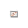 Nomination CZ Letter I 9ct Gold and Stainless Steel Composable Charm