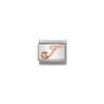 Nomination CZ Letter J 9ct Gold and Stainless Steel Composable Charm