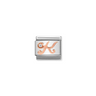Nomination CZ Letter K 9ct Gold and Stainless Steel Composable Charm