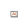 Nomination CZ Letter M 9ct Gold and Stainless Steel Composable Charm