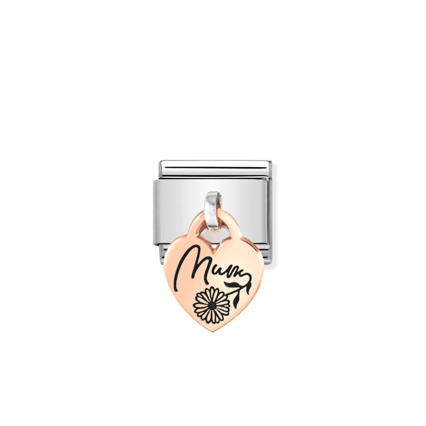 Nomination Engraved Mum 9ct Gold and Stainless Steel Composable Charm