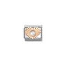 Nomination Pearl Heart Star 9ct Gold and Stainless Steel Composable Charm
