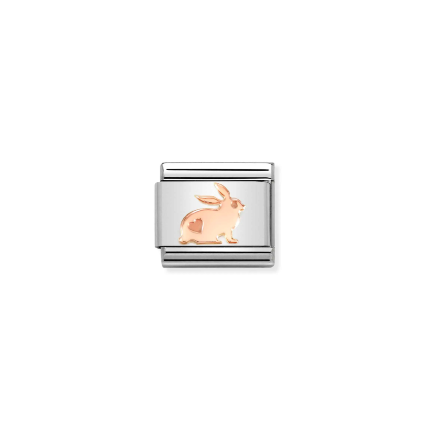 Nomination Rabbit 9ct Gold and Stainless Steel Composable Charm