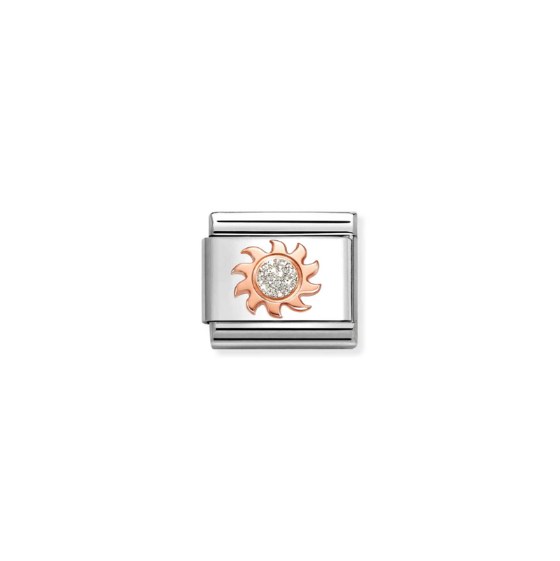 Nomination Silver Glitter Sun 9ct Gold and Stainless Steel Composable Charm