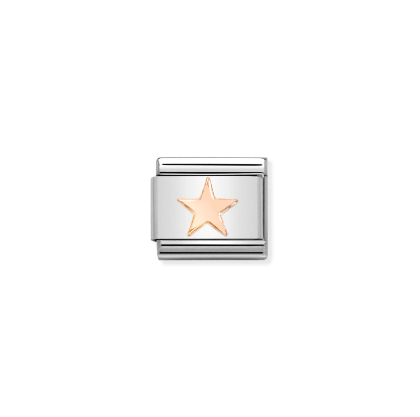 Nomination Star 9ct Gold and Stainless Steel Composable Charm