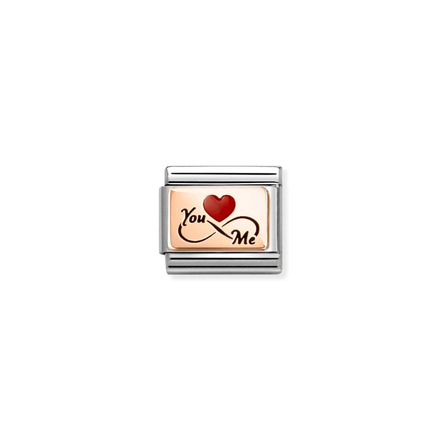 Nomination You & Me Heart Infinity 9ct Gold and Stainless Steel Composable Charm