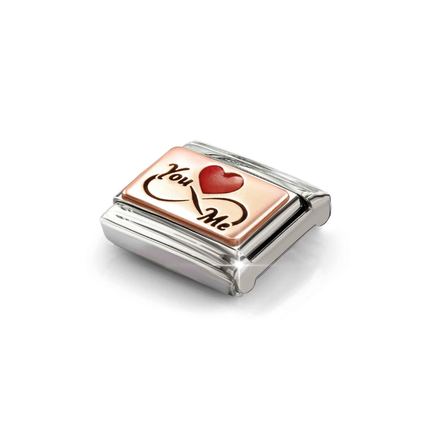 Nomination You & Me Heart Infinity 9ct Gold and Stainless Steel Composable Charm