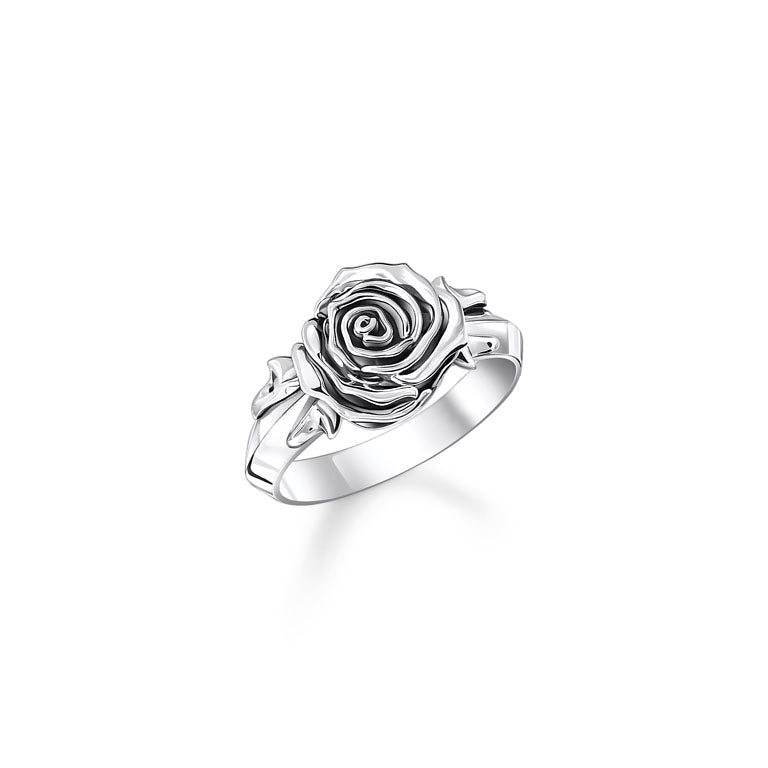 Thomas Sabo Sterling Silver Midnight Rose Ring