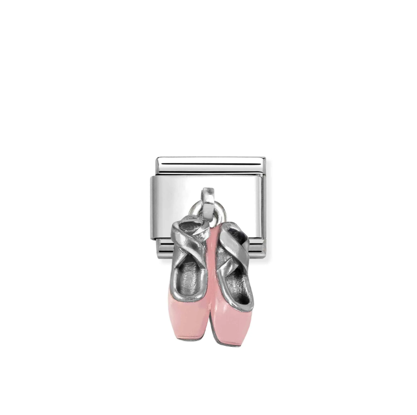 Nomination Ballet Shoes Pendant Sterling Silver and Stainless Steel Composable Charm