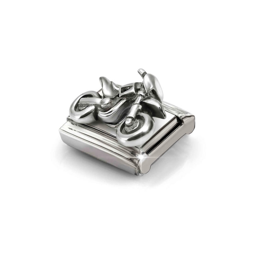 Nomination Motorbike Sterling Silver and Stainless Steel Composable Charm