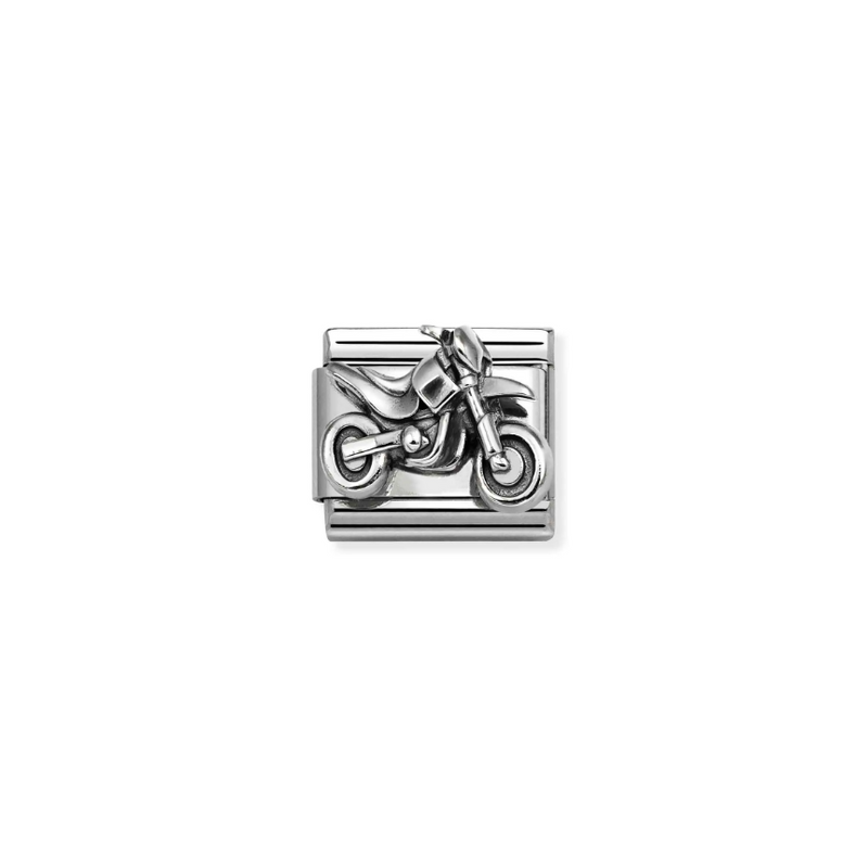 Nomination Motorbike Sterling Silver and Stainless Steel Composable Charm