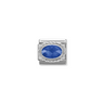 Nomination Blue Oval CZ Sterling Silver and Stainless Steel Composable Charm