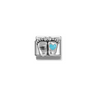 Nomination Light Blue Feet Sterling Silver and Stainless Steel Composable Charm
