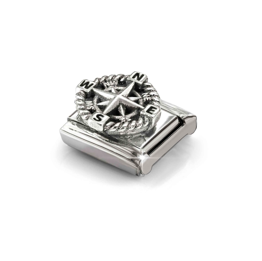 Nomination Compass Sterling Silver and Stainless Steel Composable Charm